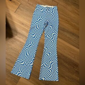 Garage Blue and White Checkered Pants